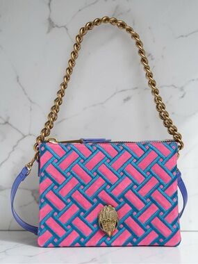 Kurt Geiger NWT Kensington Puff 3-Pouch Shoulder Bag with Gold Chain